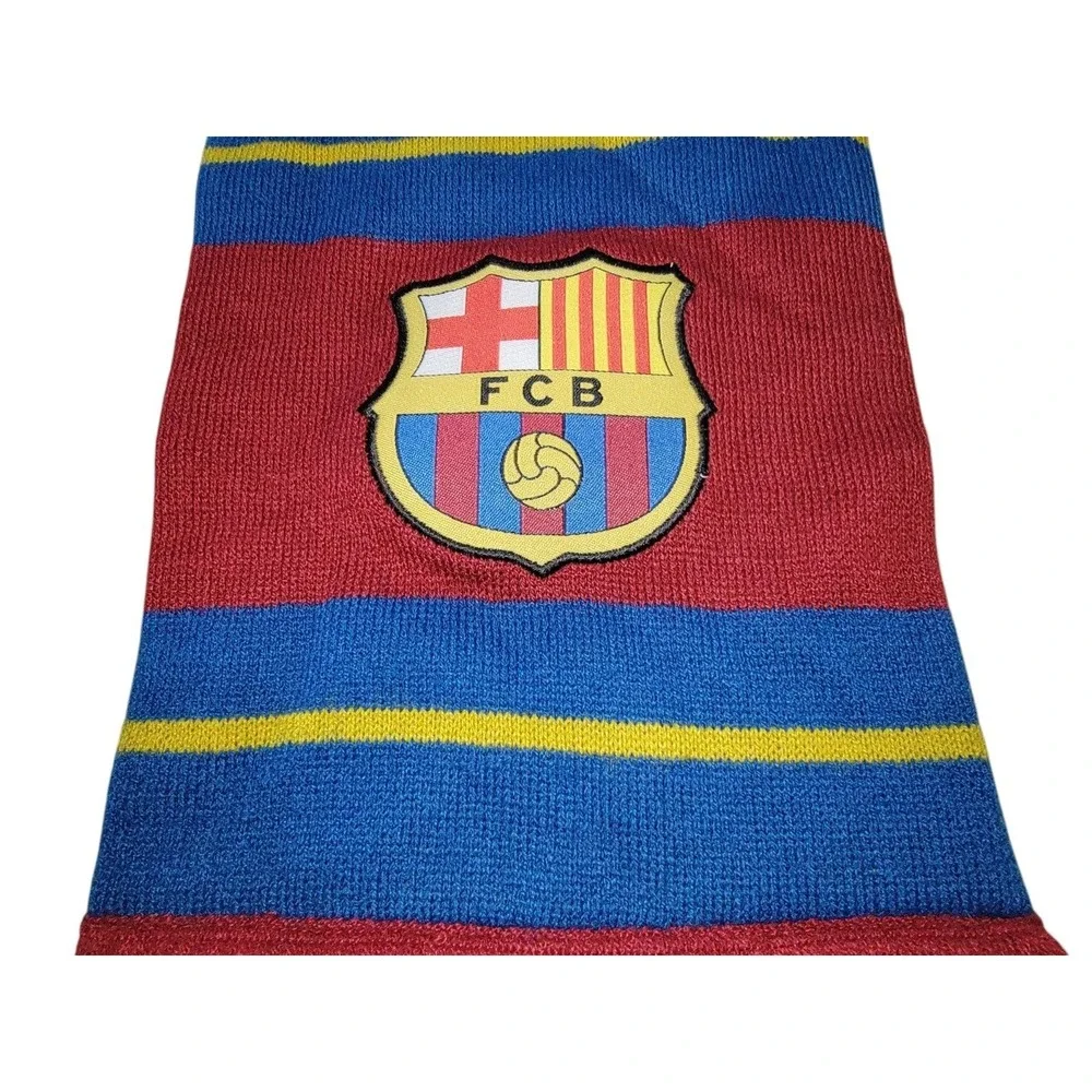 FC Barcelona Soccer Scarf Adult Blue Red Knit Barca FCB Futbol Fan Winter 42